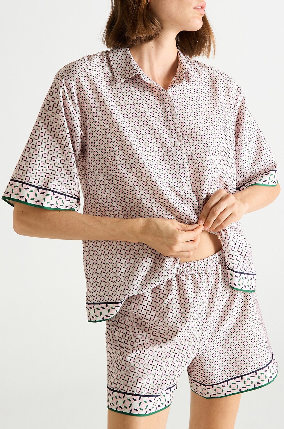 LAURENCE TAVERNIER Pyjama short en coton imprimé géométrique Marina Femme MULTICOLORE 5