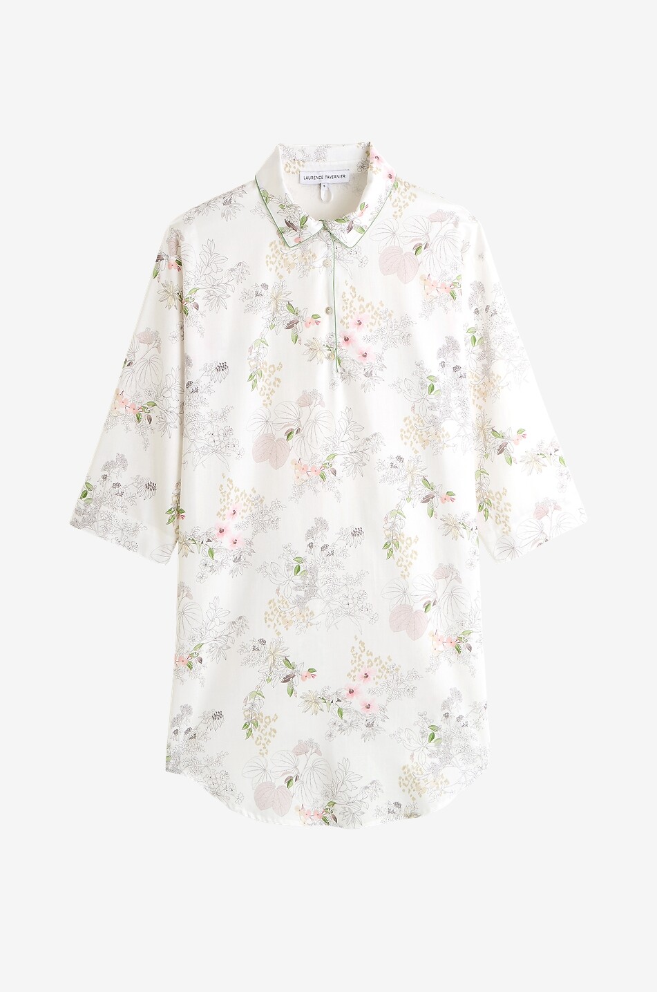LAURENCE TAVERNIER Chemise de nuit en coton imprimé Orchidée Femme MULTICOLORE 1