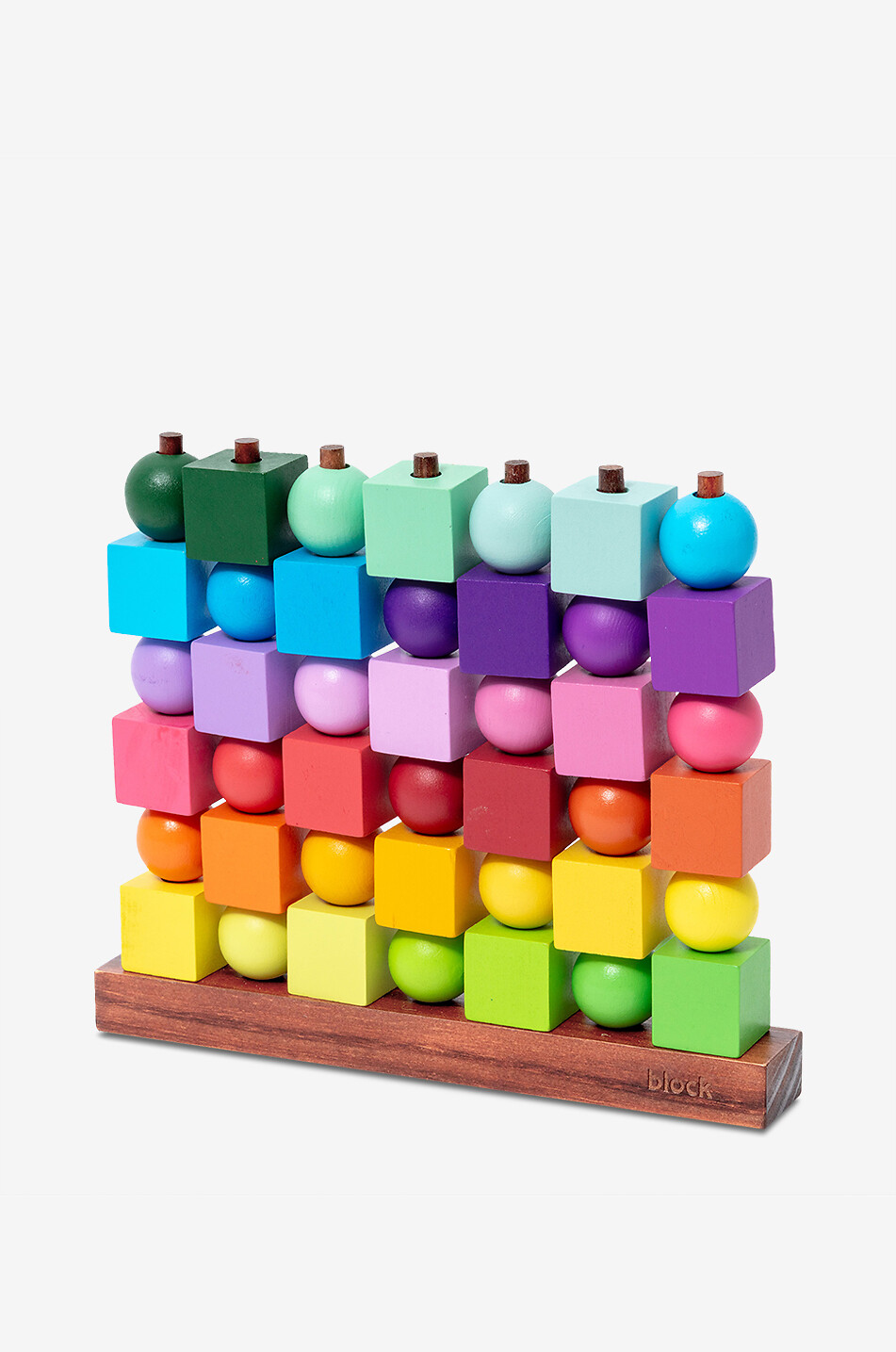 Four In A Row Rainbow wooden game