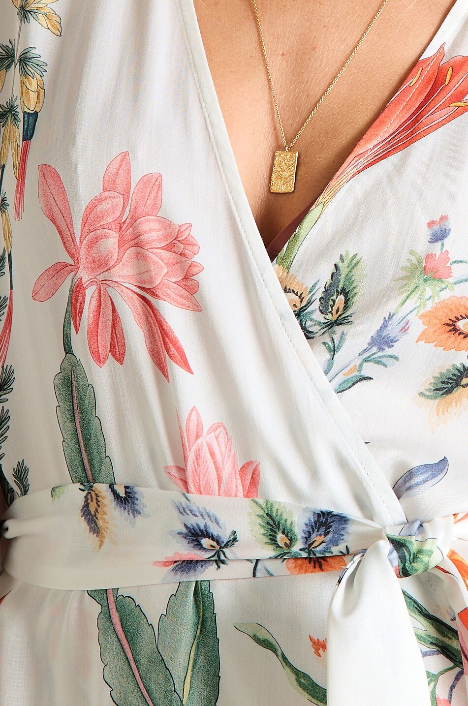 LAURENCE TAVERNIER Kimono long en viscose à imprimé floral Femme MULTICOLORE 4