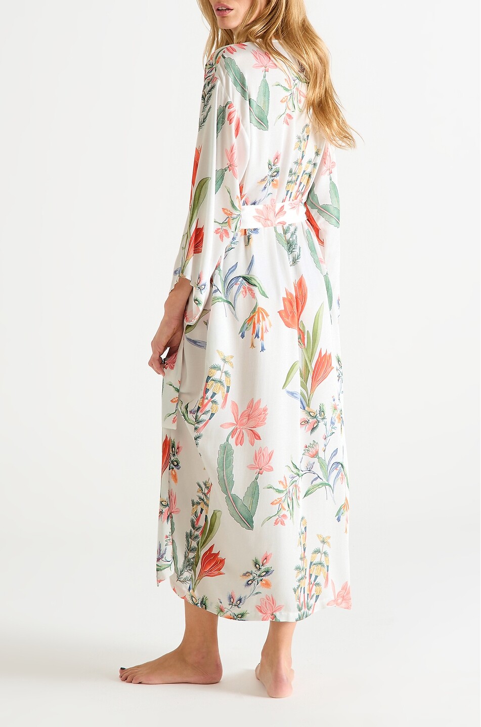 LAURENCE TAVERNIER Kimono long en viscose à imprimé floral Femme MULTICOLORE 3