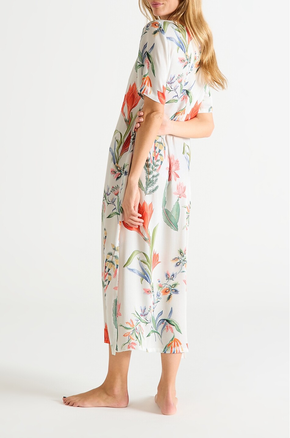 LAURENCE TAVERNIER Chemise de nuit fleurie en viscose Eze Femme MULTICOLORE 3