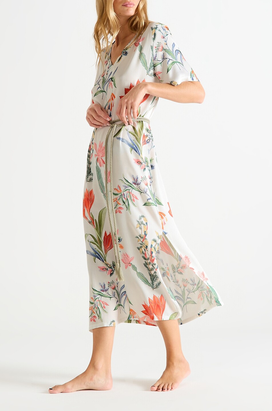 LAURENCE TAVERNIER Chemise de nuit fleurie en viscose Eze Femme MULTICOLORE 5