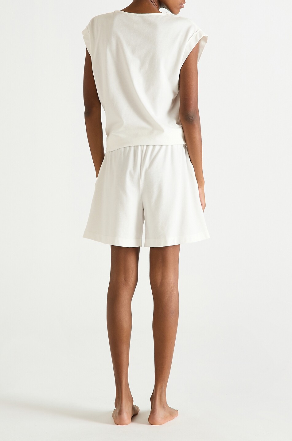 LAURENCE TAVERNIER Short ample en jersey de coton Bertille Femme BLANC CASSE 3