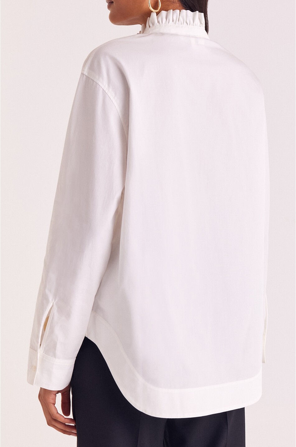 BALZAC PARIS Chemise à col volanté en popeline Salomé Femme BLANC 3