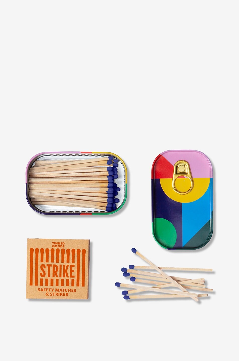 BLOCK DESIGN Streichhölzer mit Reibfläche Strike Haus BUNT 1