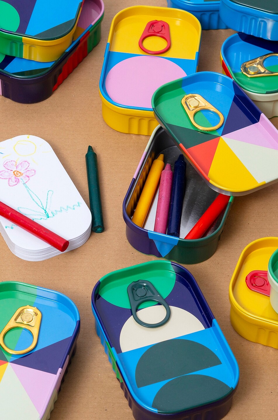 BLOCK DESIGN Block note avec crayons en boîte Top Draw Maison MULTICOLORE 2