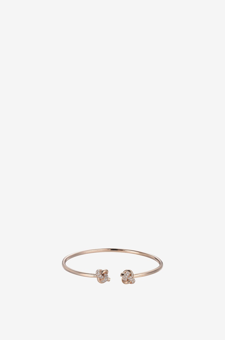 Nod pink-gold and diamond bangle