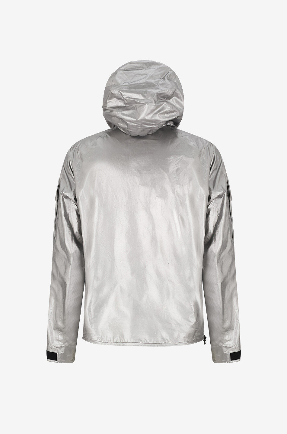 C.P. COMPANY Windjacke mit Kapuze aus Metallic-Nylon Metropolis Nano Titanium Herren SILBER 2