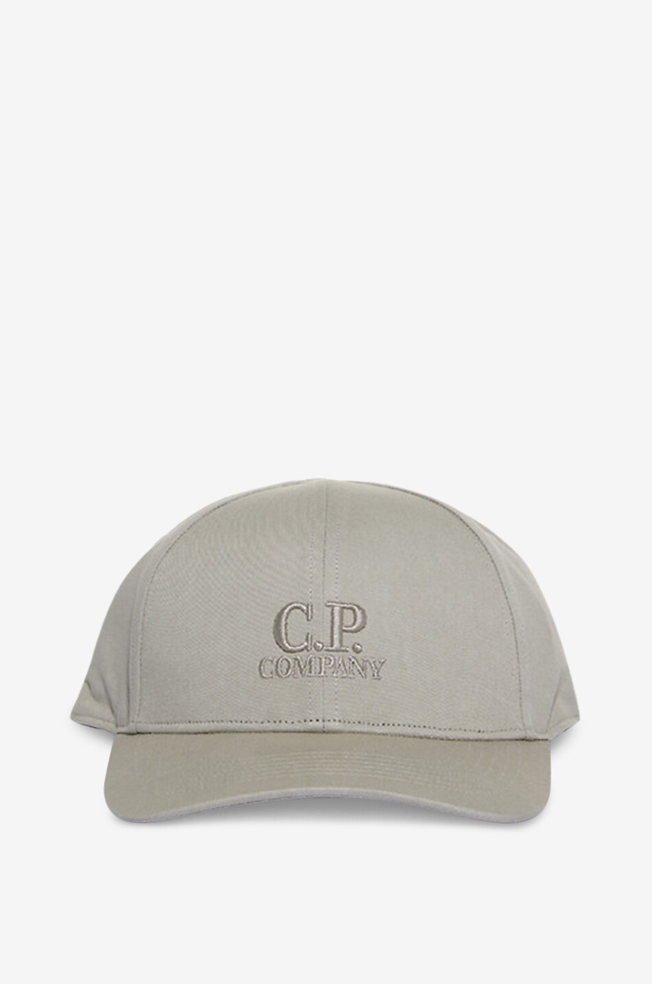 C.P. COMPANY Logo embroidered baseball cap in cotton gabardine Men GREY 1