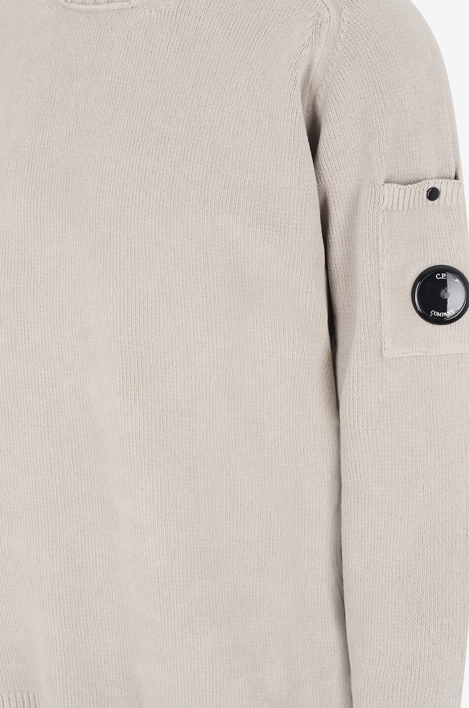 C.P. COMPANY Pullover mit Rundhalsausschnitt aus Baumwolle mit besticktem Logo Herren GRAU 3