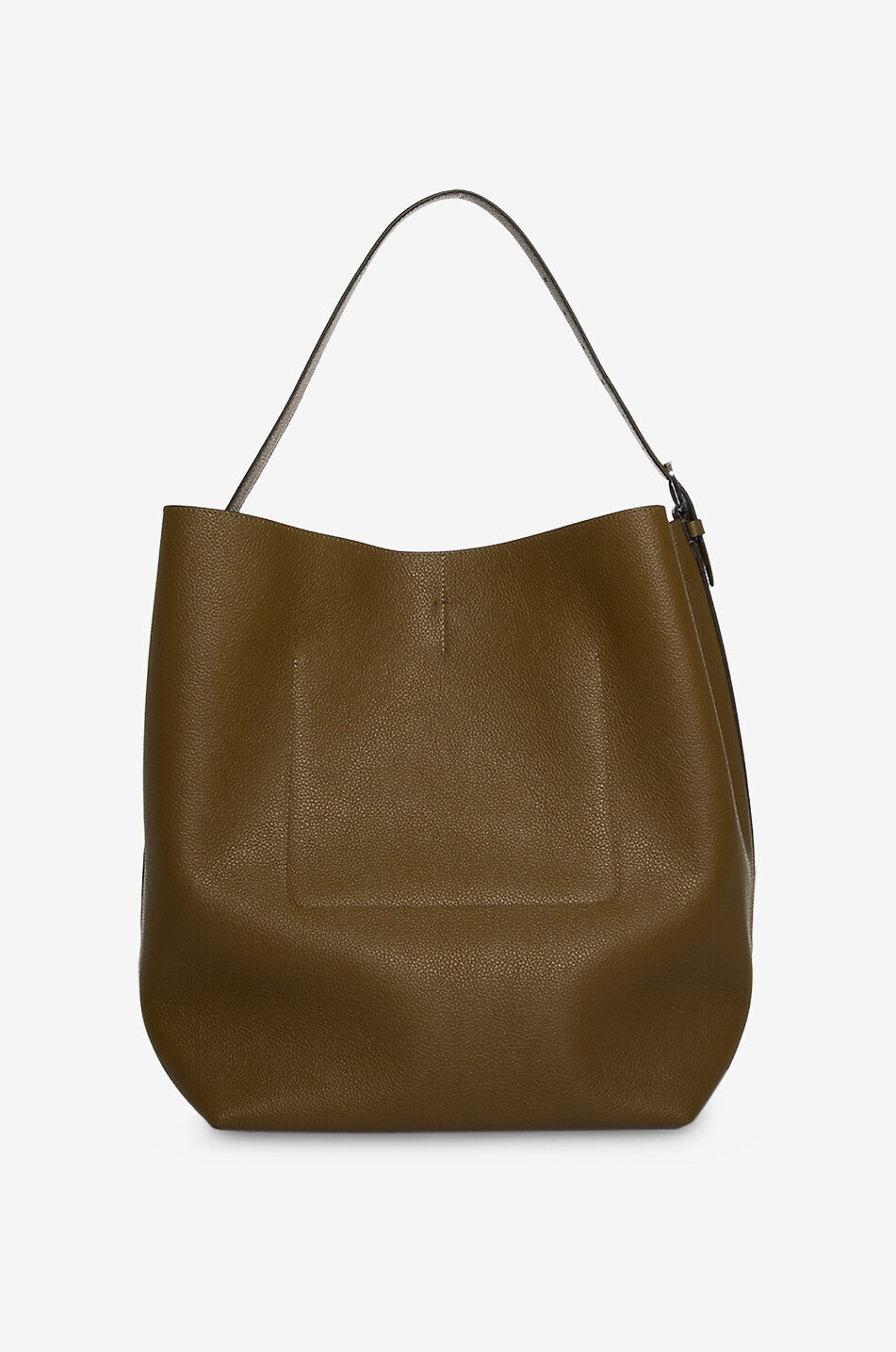 TOTEME Grained leather tote bag with belt Women LIGHT BROWN 3