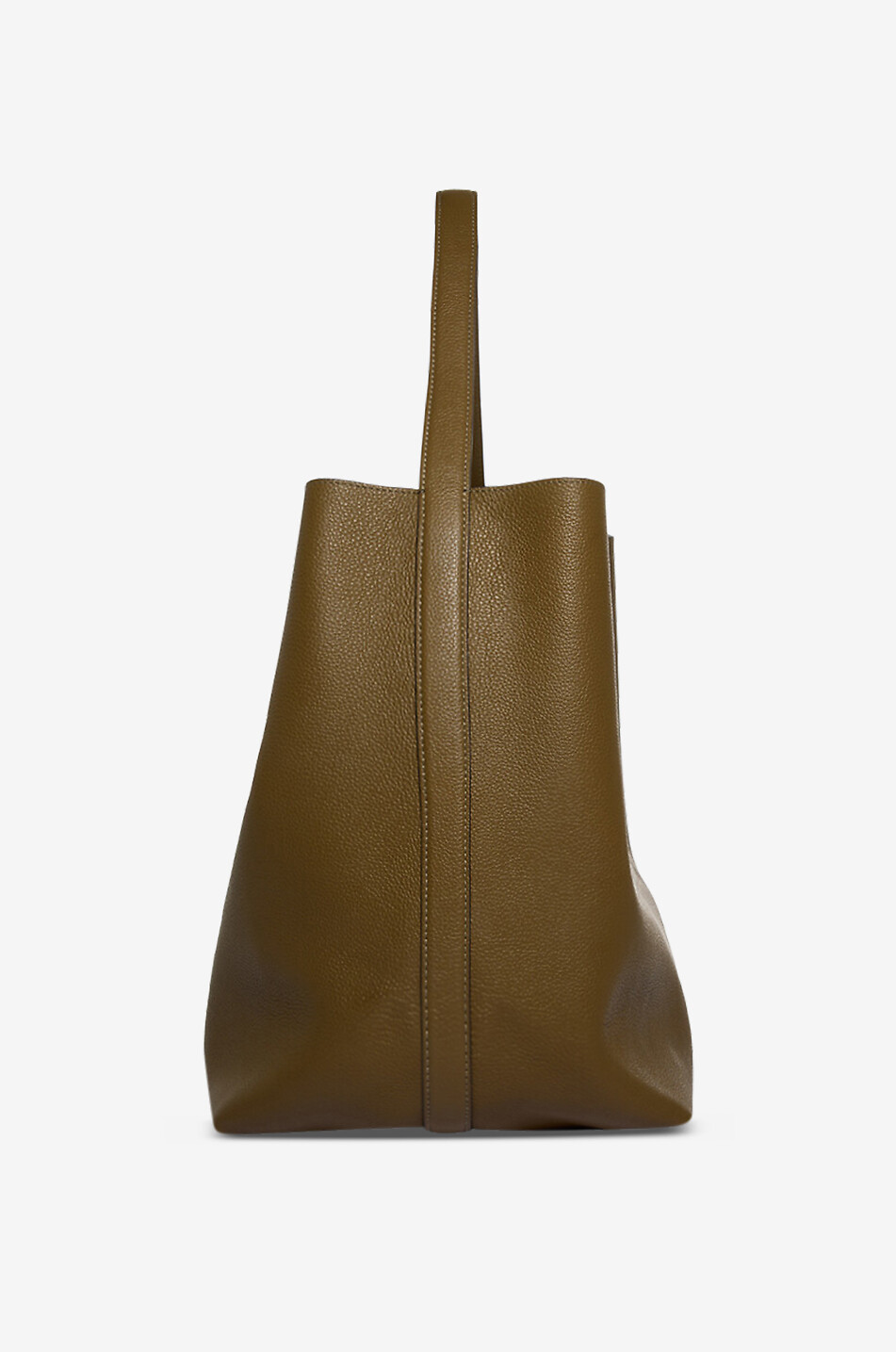 TOTEME Grained leather tote bag with belt Women LIGHT BROWN 4