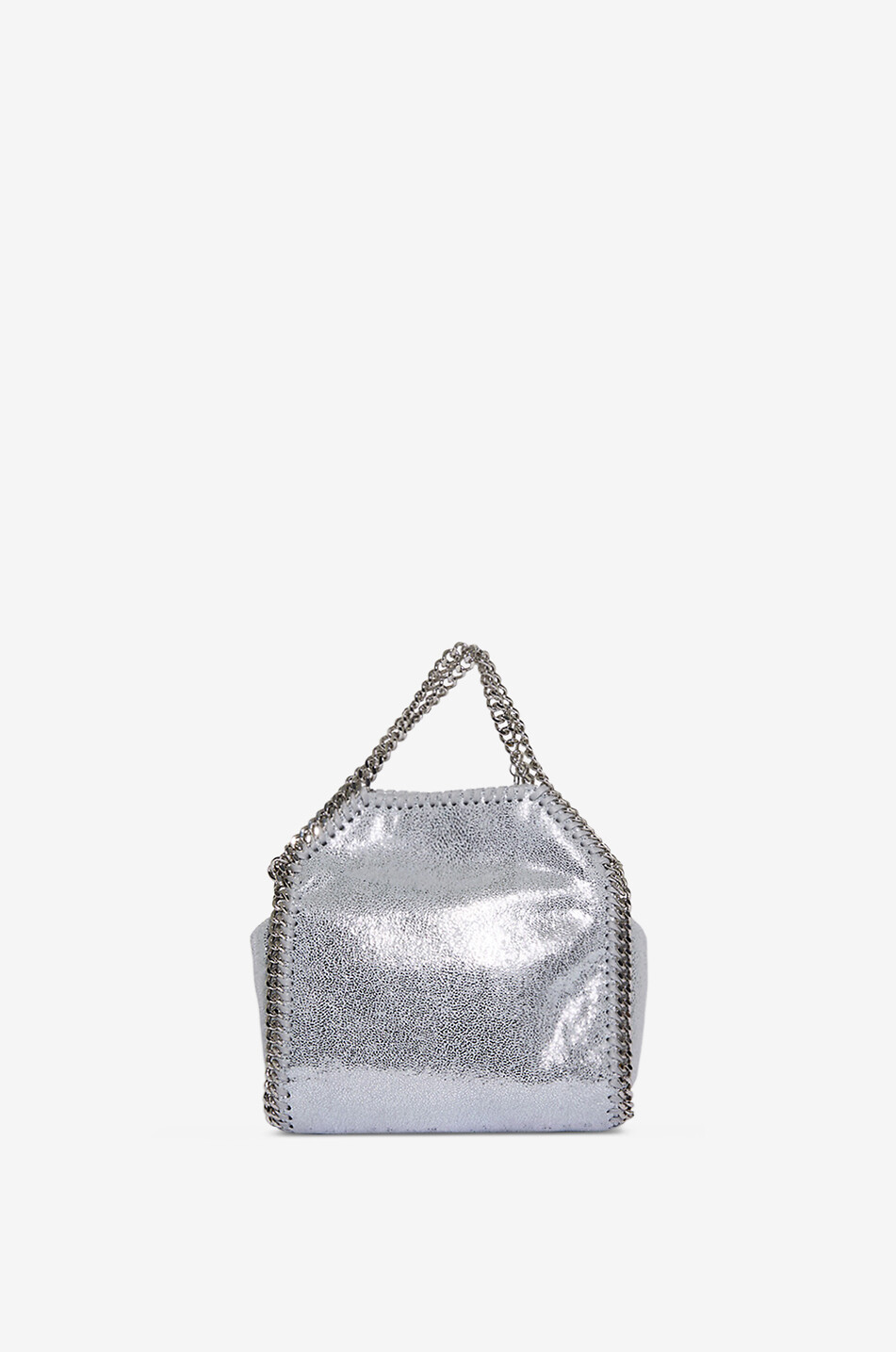 STELLA McCARTNEY Shopper-Tasche aus Metallic-Kunstwildleder Falabella Damen SILBER 3
