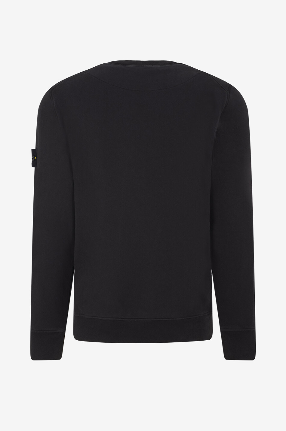 STONE ISLAND 6100060 Organic Cotton Fleece crewneck sweatshirt Men BLACK 2