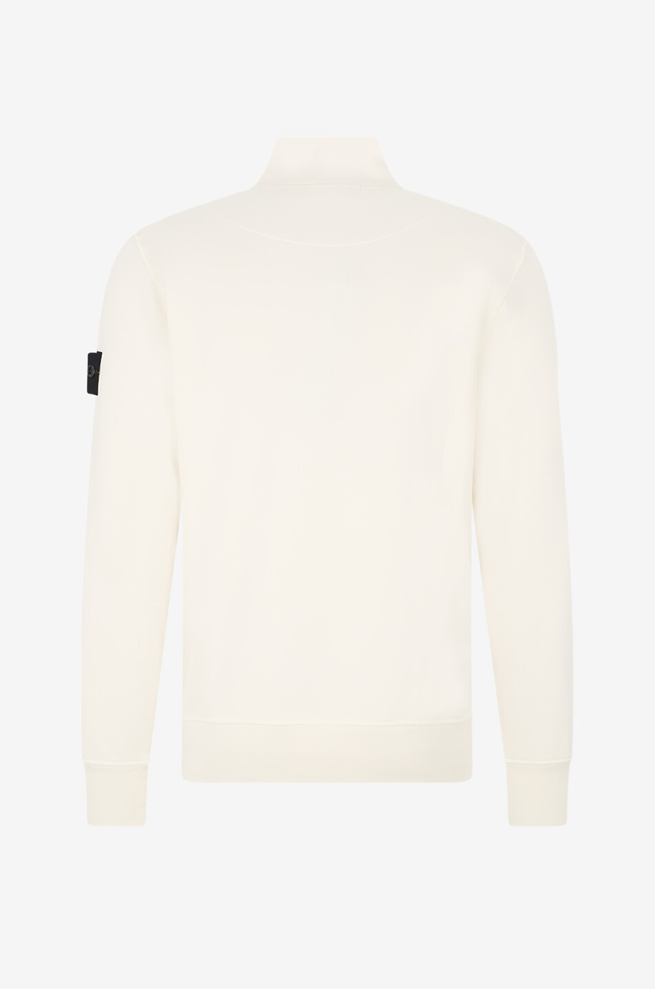 STONE ISLAND Sweat-shirt à col montant zippé en coton 6100070 Organic Cotton Fleece Homme BLANC CASSE 2