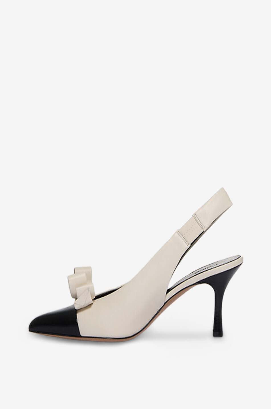 CHLOE Alba 70 leather slingback pumps Women WHITE 3