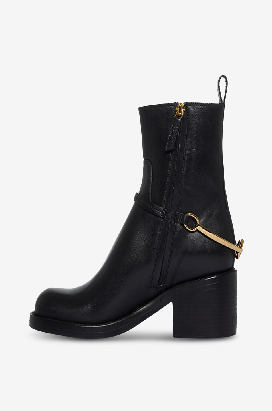 CHLOE Stiefeletten mit Blockabsatz aus Leder Dakota 60 Damen SCHWARZ 3