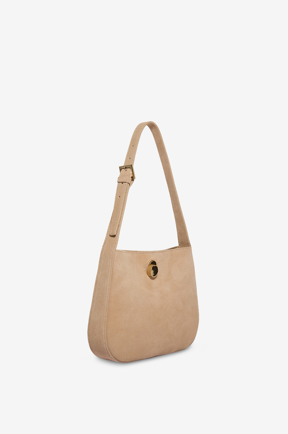 FABIANA FILIPPI Hobotasche aus Wildleder Eclissi Damen Hellbeige 2