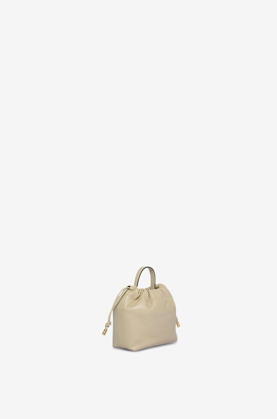 CHLOE Sac porté épaule en cuir nappa à bandoulière chaîne Chloé Icons Mini Femme BLANC CASSE 2