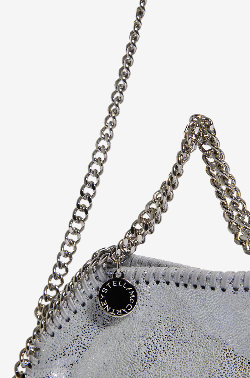 STELLA McCARTNEY Shopper-Tasche aus Metallic-Kunstwildleder Falabella Damen SILBER 6