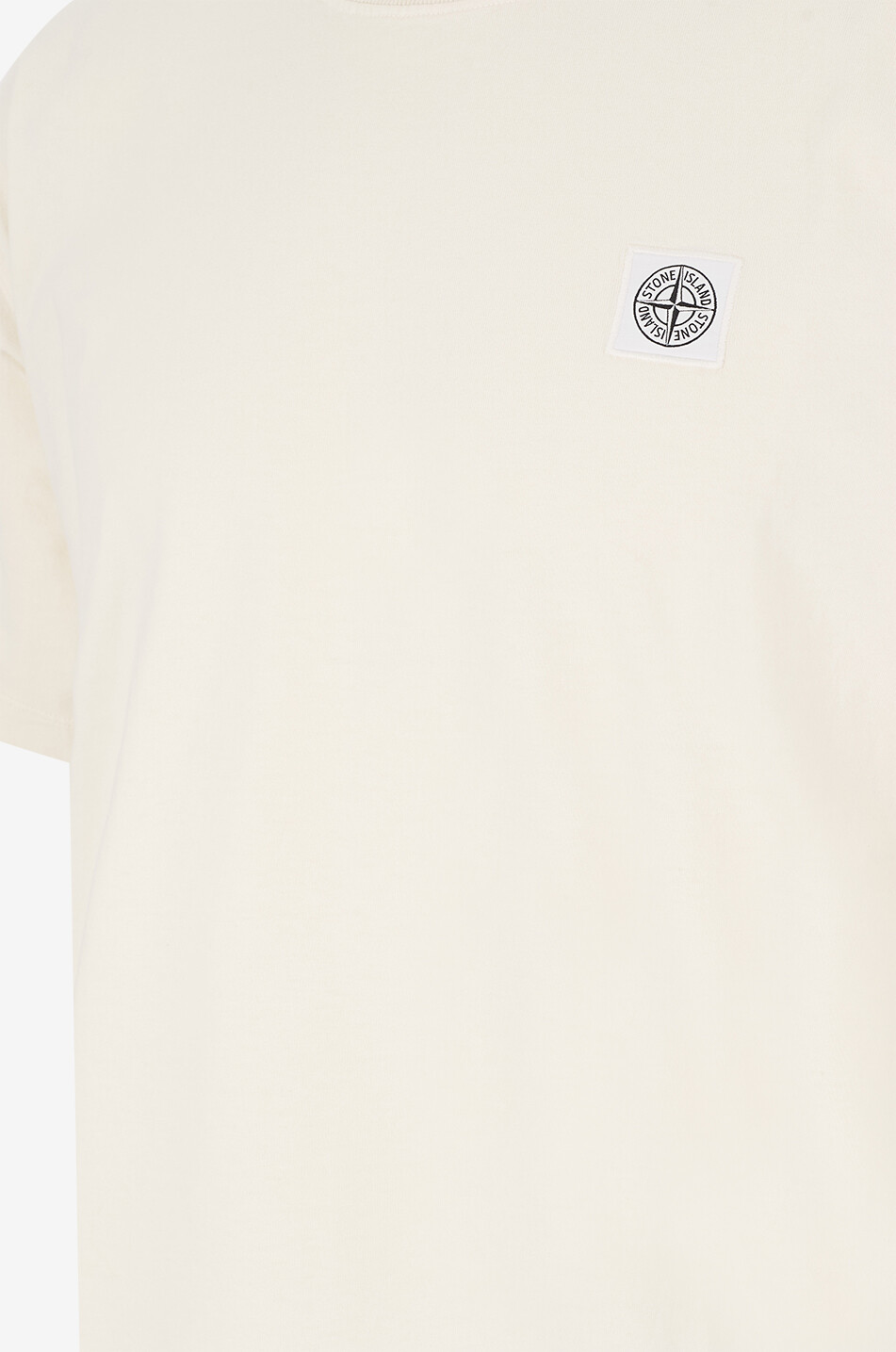 STONE ISLAND T-shirt à manches courtes 2100030 Combed Organic Cotton Jersey Homme BLANC CASSE 3