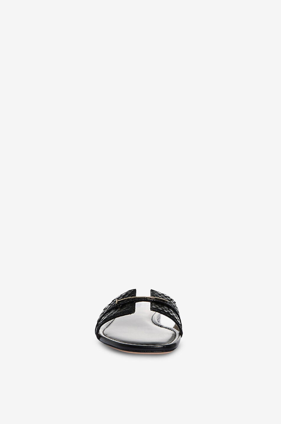TOM FORD Flache Pantoletten aus Leder in Kroko-Optik Iconic T 05 Damen SCHWARZ 2