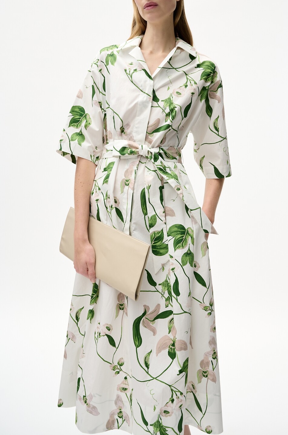 NATAN Elena floral cotton poplin midi shirt dress Women MULTI COLOURED 6