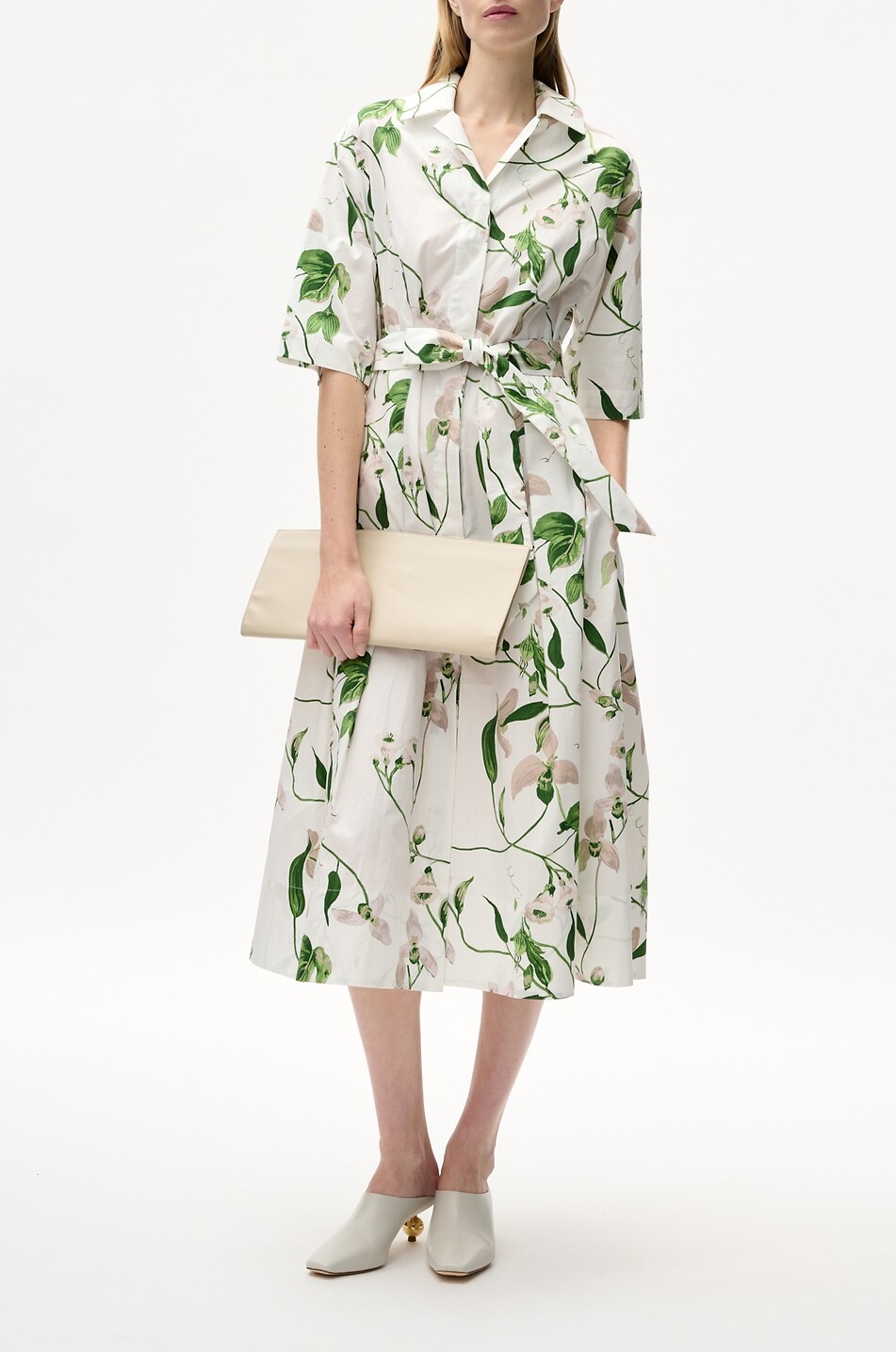 NATAN Elena floral cotton poplin midi shirt dress Women MULTI COLOURED 5