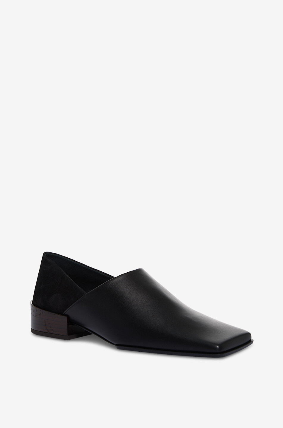 Square Slippers 20 leather block-heel loafers