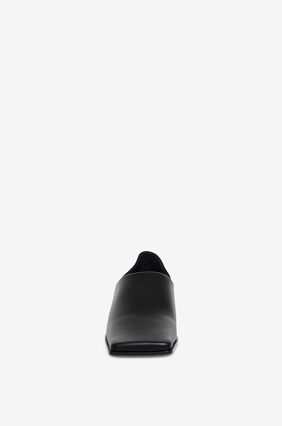ALAÏA Square Slippers 20 leather block-heel loafers Women BLACK 2
