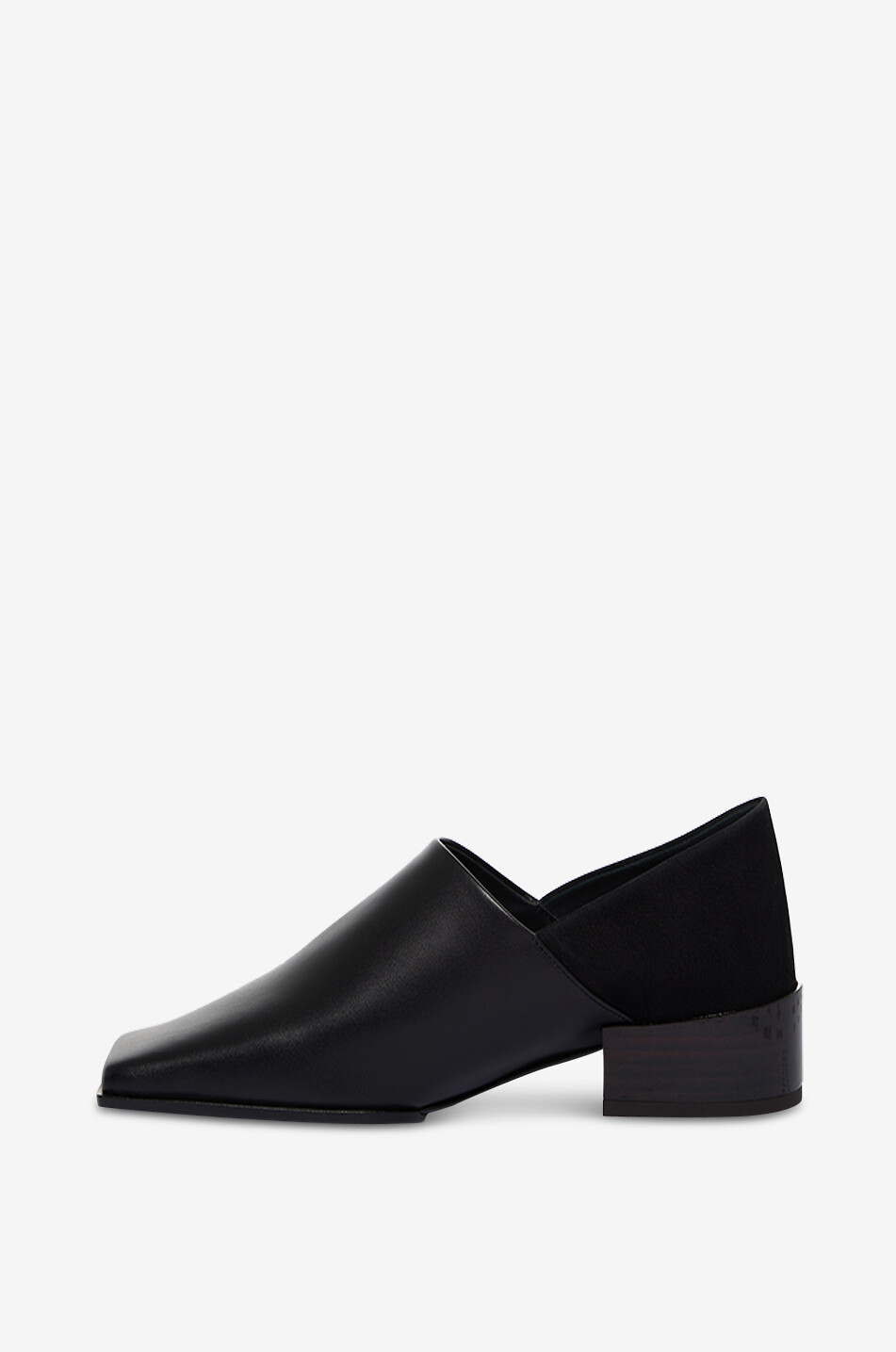 ALAÏA Square Slippers 20 leather block-heel loafers Women BLACK 3