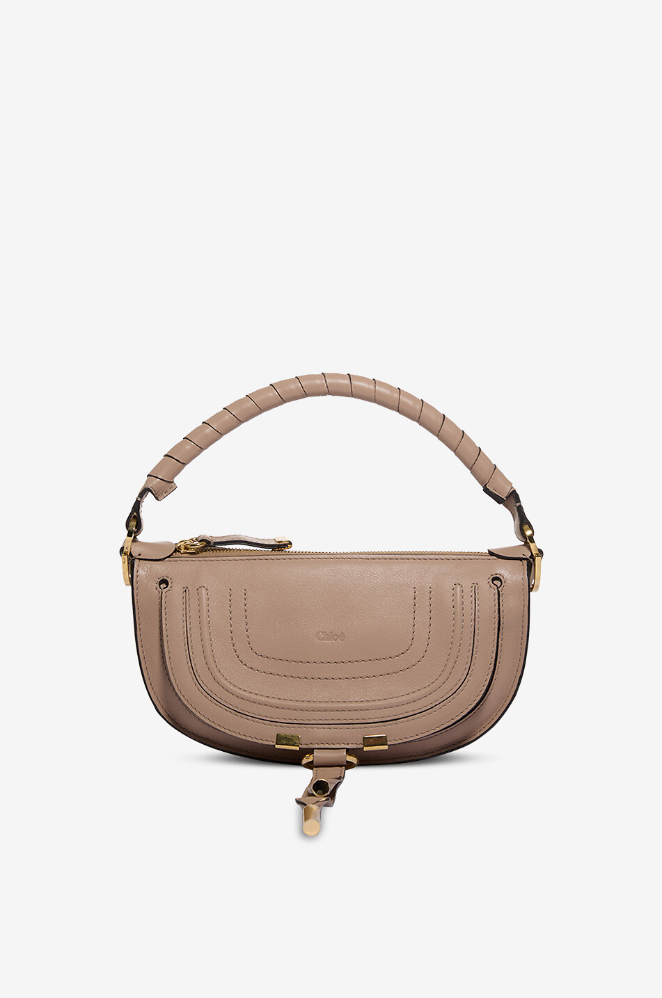 CHLOE Sac porté épaule en cuir de veau lisse Marcie Mini Femme ROSE CLAIR 1