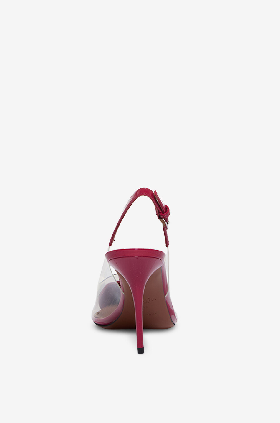 ALAÏA Le Coeur 90 plexiglass and patent leather slingback pumps Women DARK PINK 4