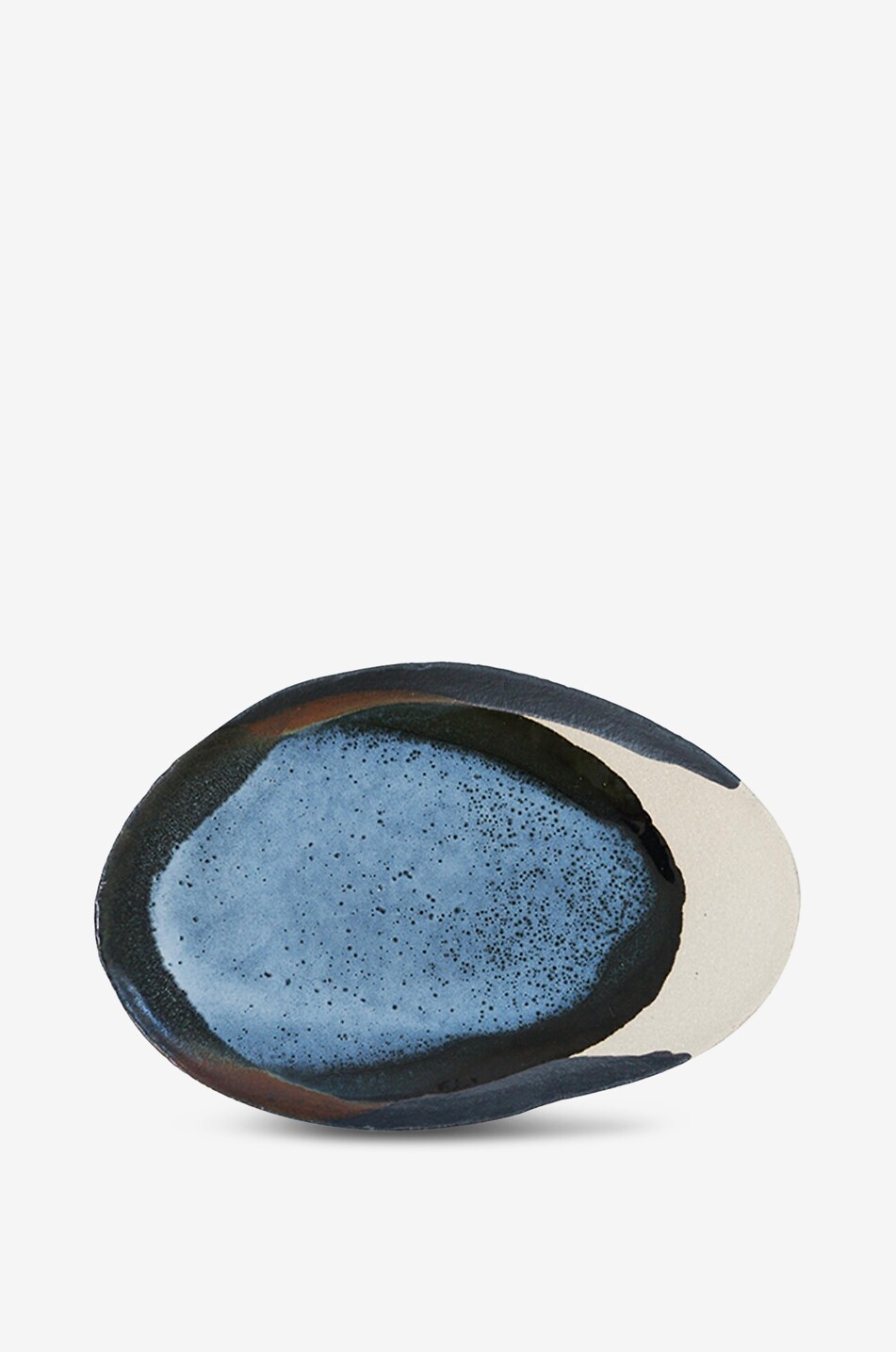 JARS Wabi Wabi S Awa ceramic oval platter Home BLUE 1