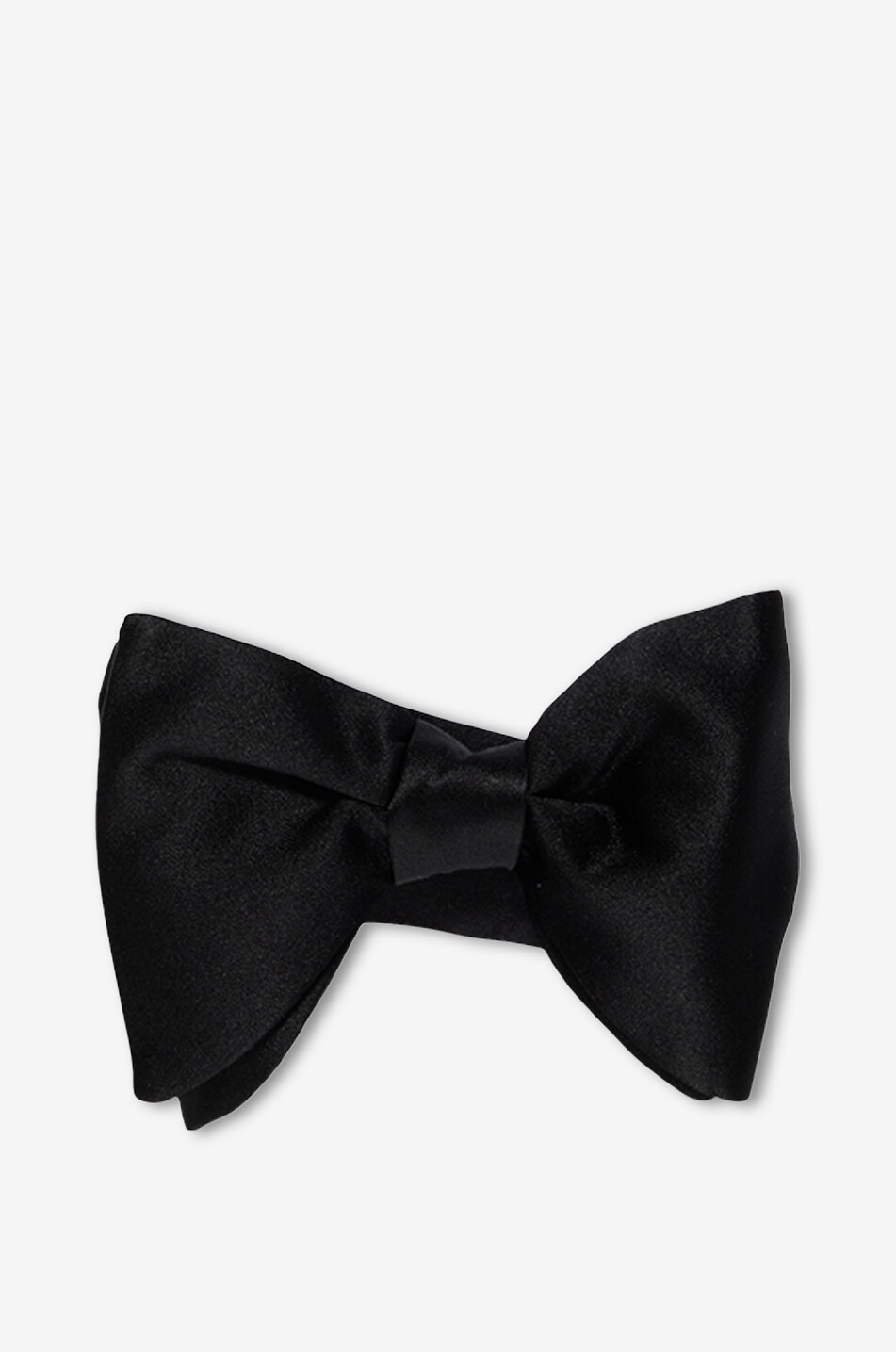 BONGENIE Vorgebundene Fliege aus Seidensatin Herren SCHWARZ 1