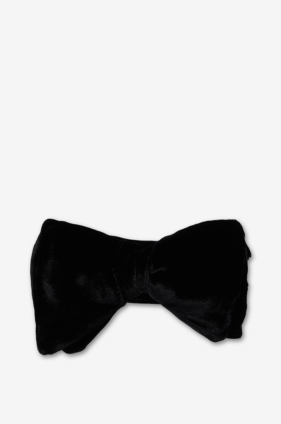 Silk and viscose velvet pre-tied bow tie