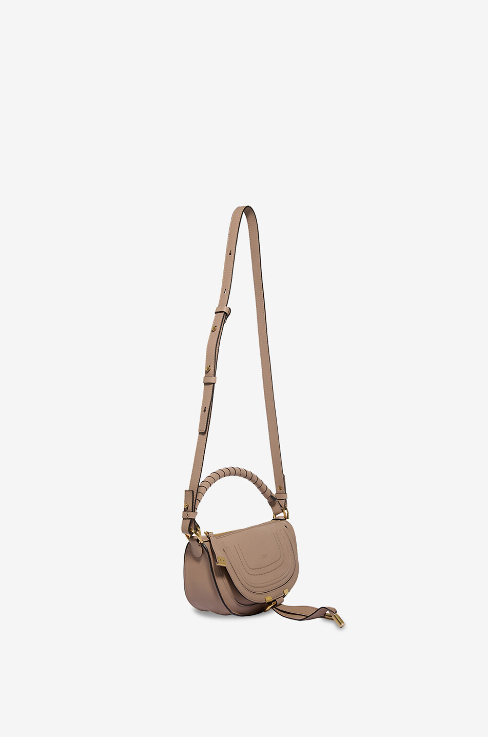 CHLOE Sac porté épaule en cuir de veau lisse Marcie Mini Femme ROSE CLAIR 6