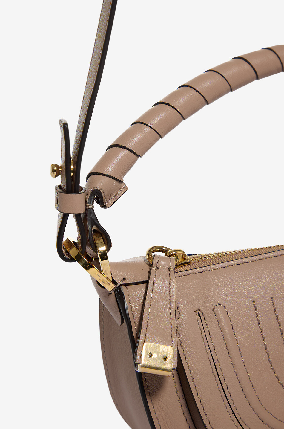 CHLOE Sac porté épaule en cuir de veau lisse Marcie Mini Femme ROSE CLAIR 3