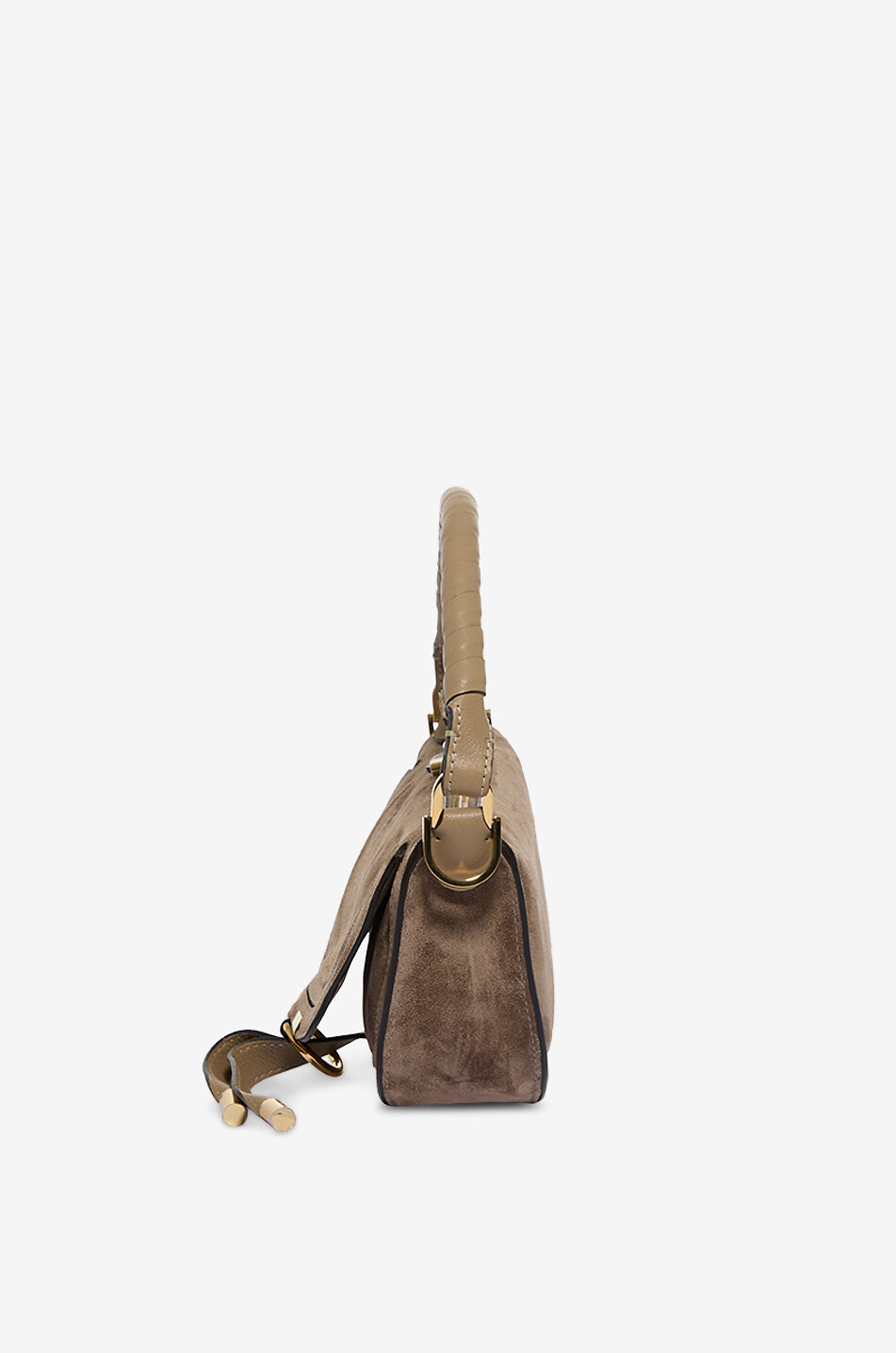 CHLOE Marcie Mini suede shoulder bag Women LIGHT BROWN 4