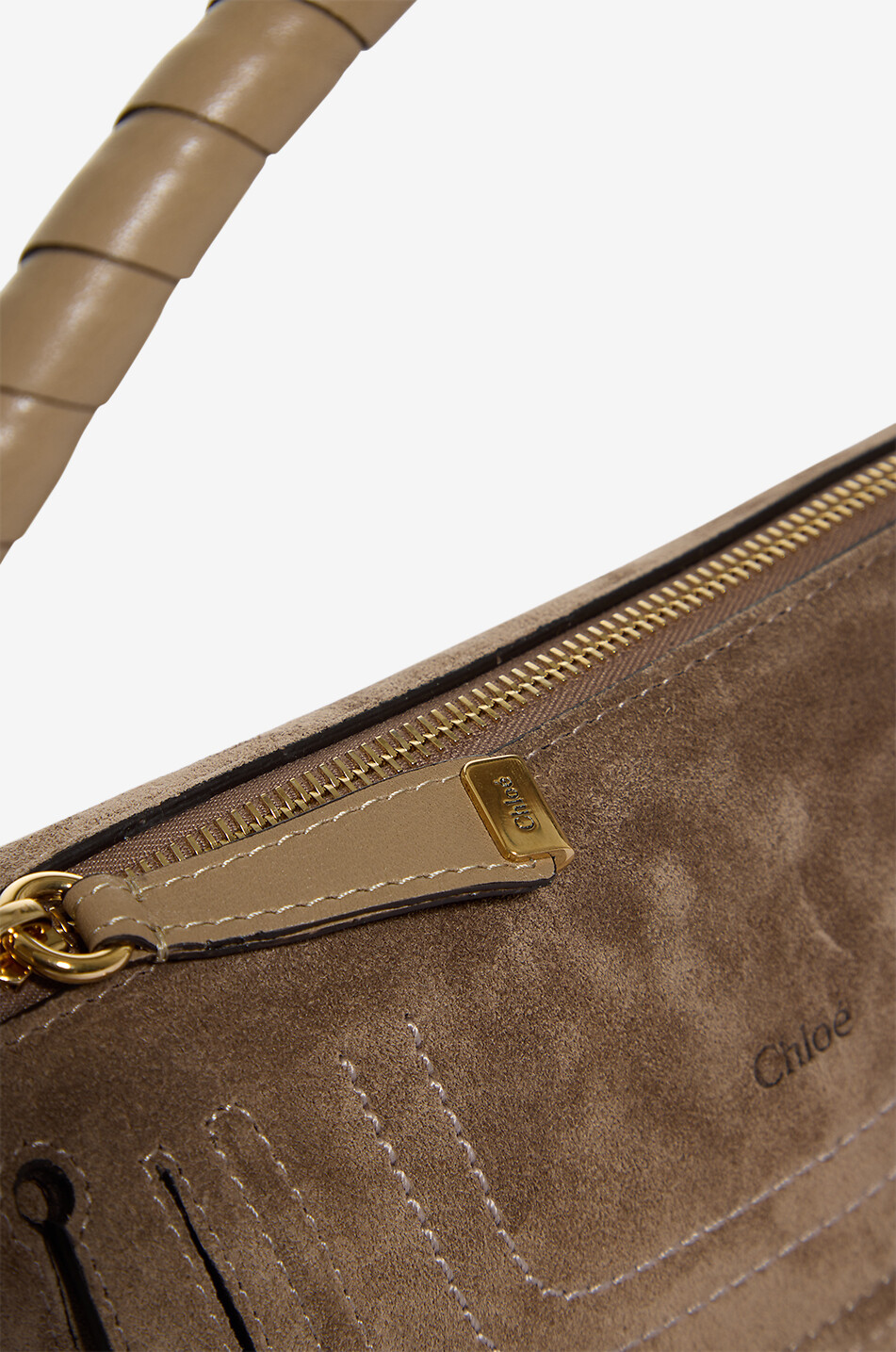 CHLOE Marcie Mini suede shoulder bag Women LIGHT BROWN 6