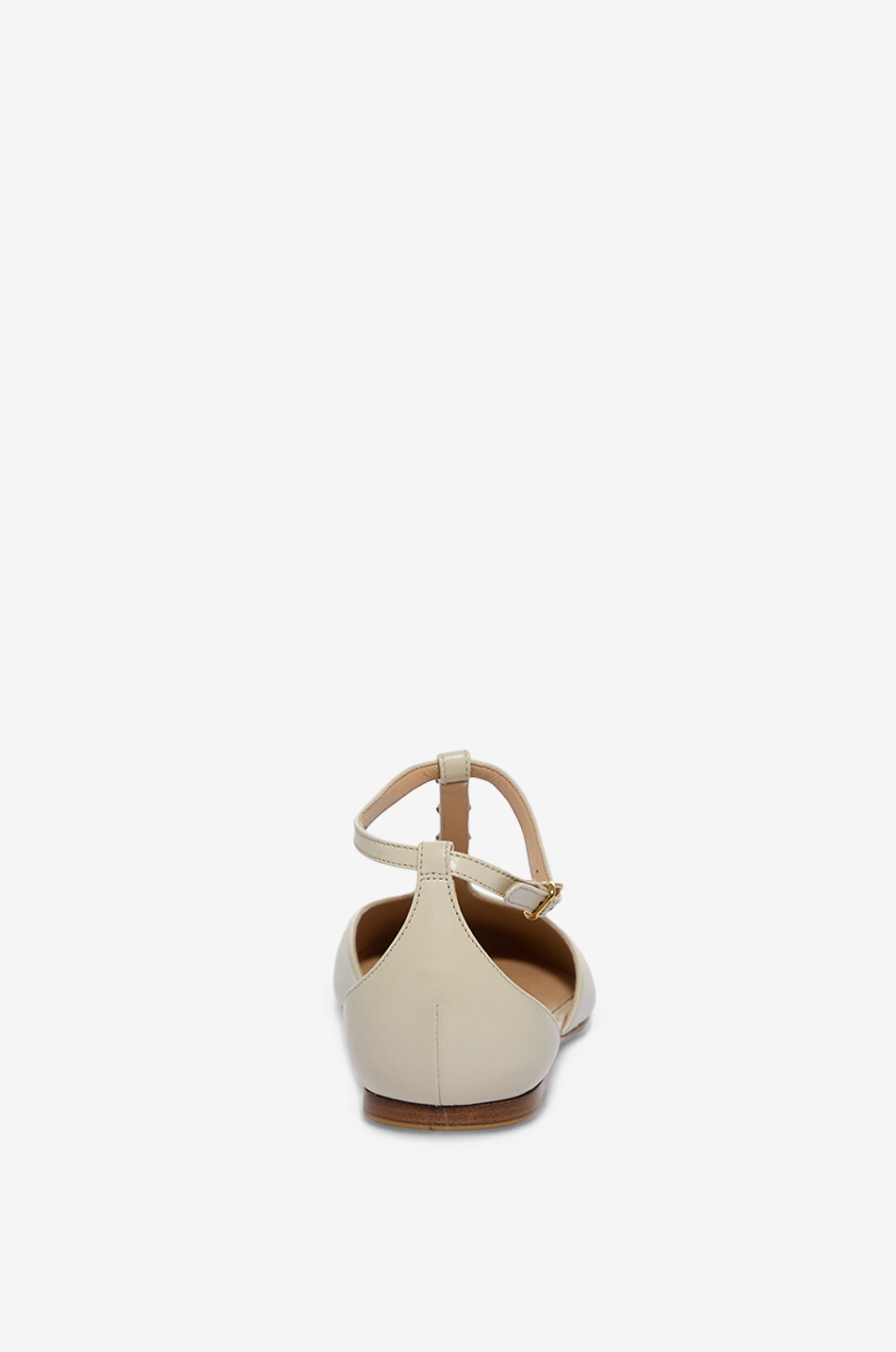 CHLOE Lederballerinas mit T-Riemen und Schmucknieten Céleste Damen WEISS 4
