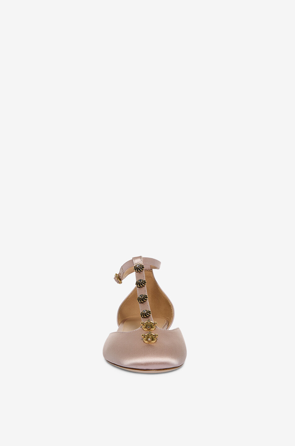 CHLOE Satinballerinas mit T-Riemen und Schmucknieten Céleste Damen HELLROSA 2