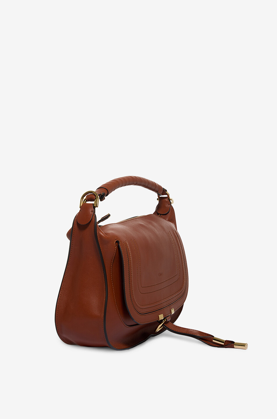 CHLOE Schultertasche aus Glattleder Marcie Small Damen BRAUN 2