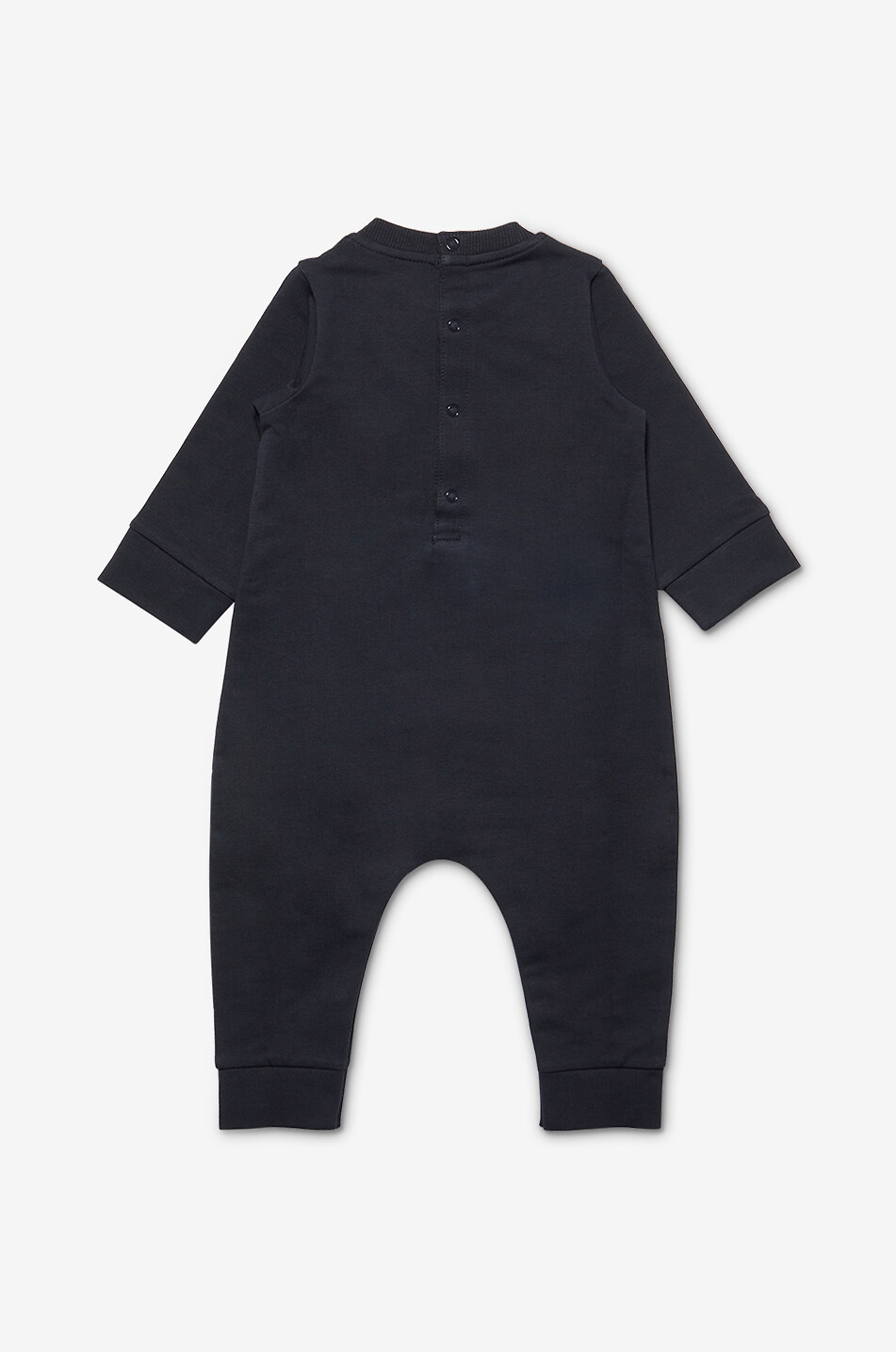 MONCLER Logo embroidered baby sweat jumpsuit Baby DARK BLUE 2