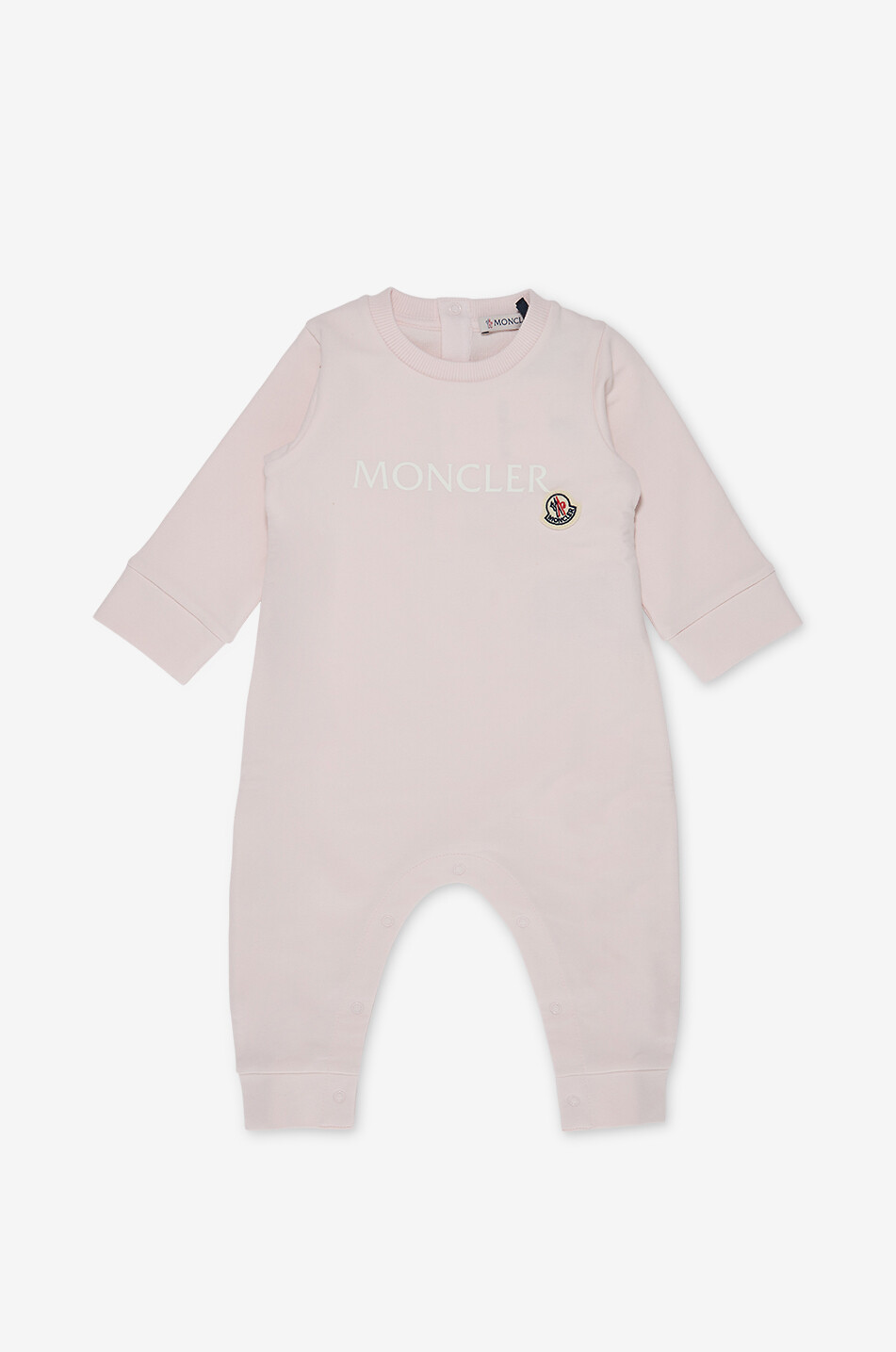 MONCLER Baby-Sweat-Overall mit Logostickerei Baby ROSA 1