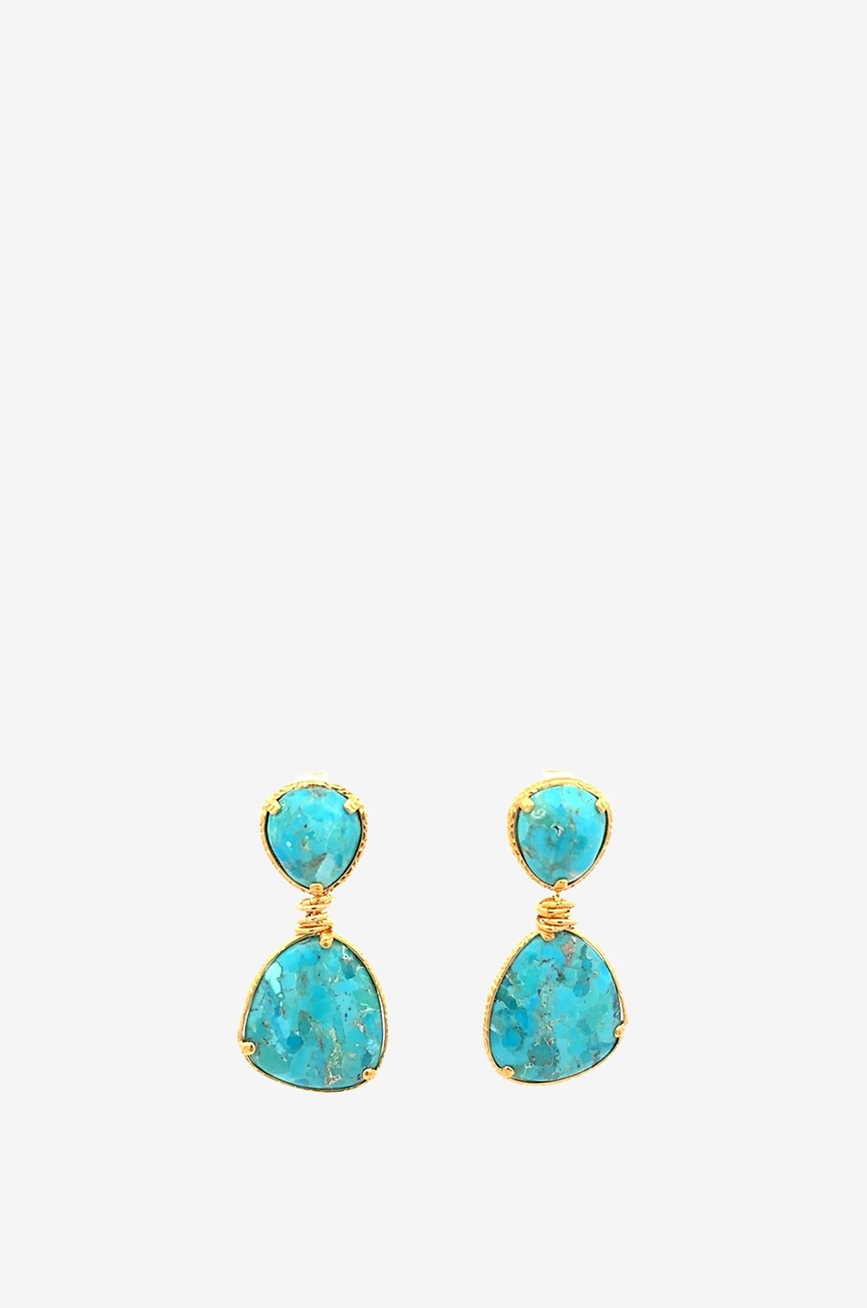 GAS BIJOUX Boucles d'oreilles pendantes ornées de pierres fines Silia Femme BLEU CLAIR 1
