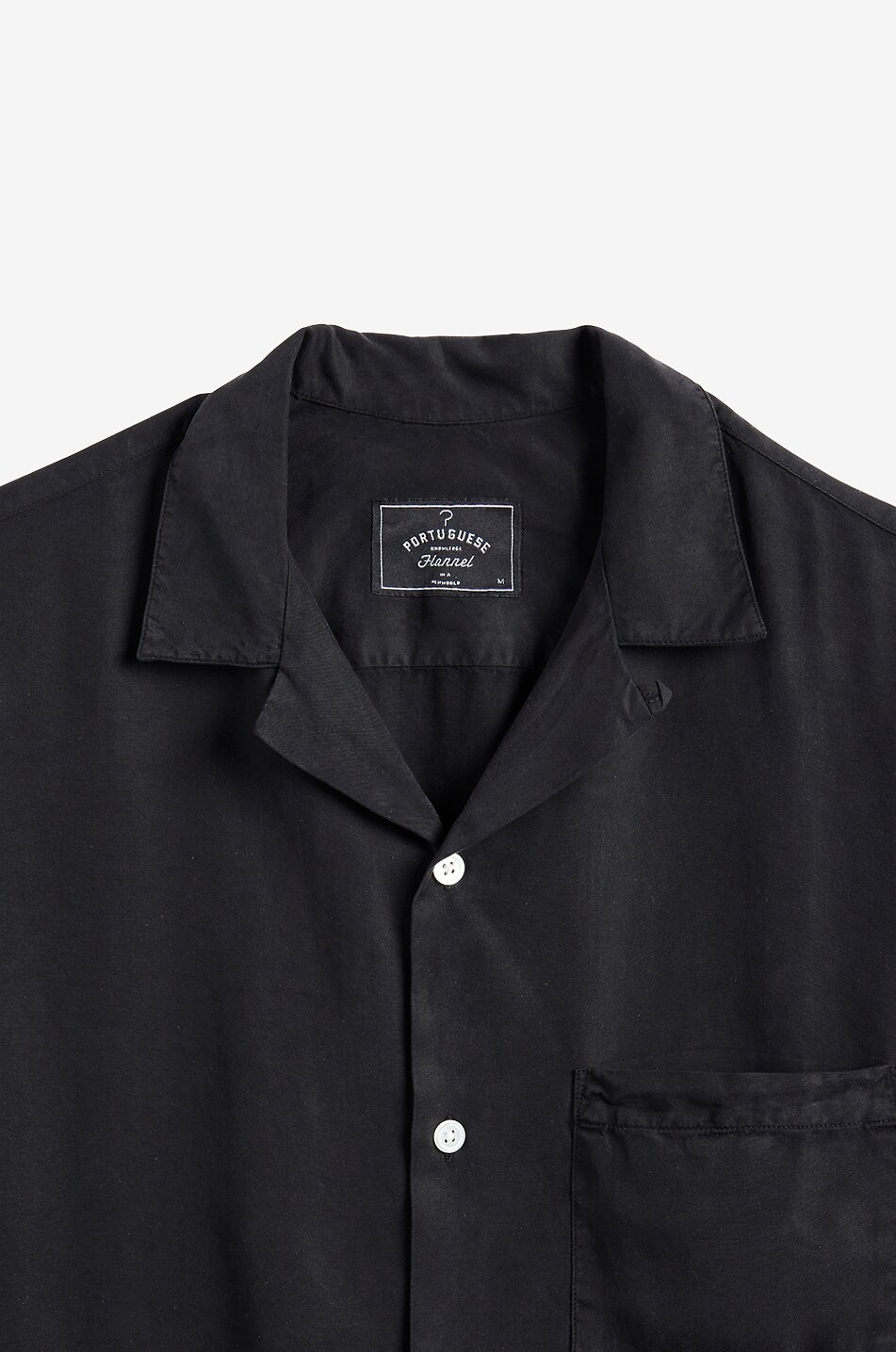 PORTUGUESE FLANNEL Kurzarm-Hemd aus fliessendem Twill Dogtown Herren SCHWARZ 2