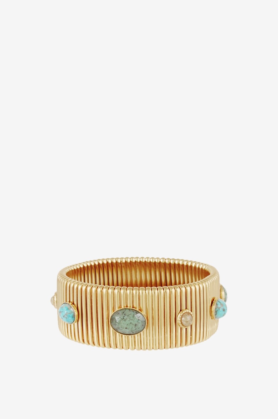 Strada GM elastic gold-plated cabochon bracelet