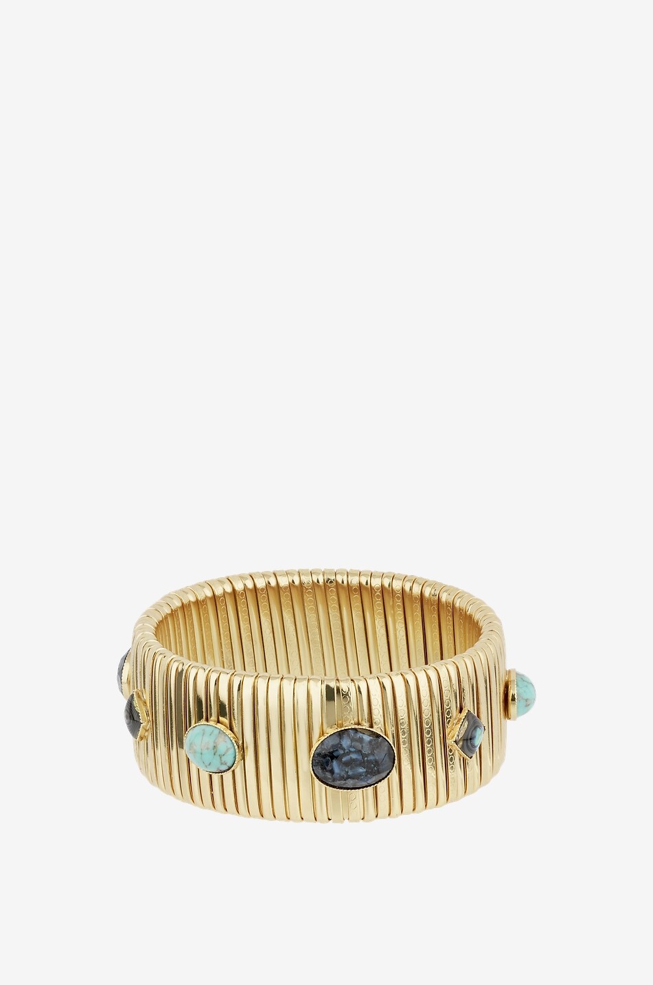 Strada GM elastic gold-plated cabochon bracelet